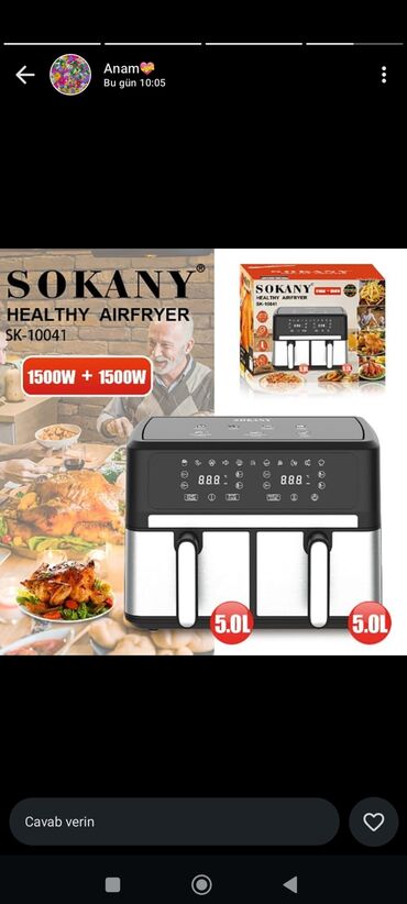 Blenderlər: Fritoz Sokany, Yağsız l, Yeni