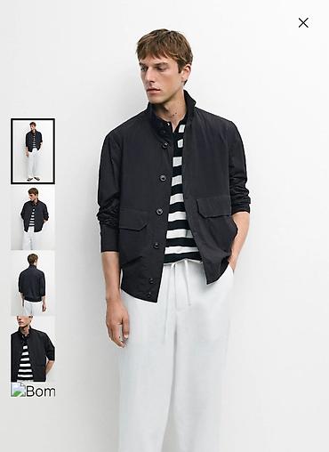 Куртки: Мужская куртка, L, Massimo Dutti, Новый, цвет - Черный — 1