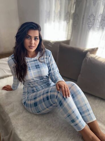 Pidžame: Ženske plišane pidžame – set majica + donji deo L XL 2XL 3XL - — 11