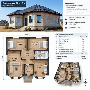 риэлторская компания: 3 комнаты, 144 м², 400 соток, Новопокровка, Собственник — 1