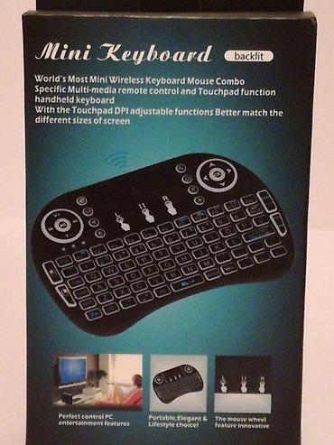 Tastature: Mini bežična tastatura sa touchpadom (backlit) - Kompaktna QWERTY — 2