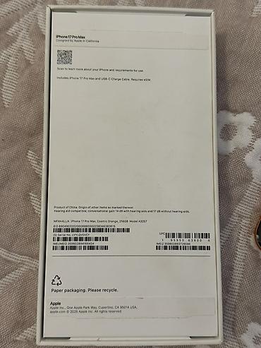 бу айфон: IPhone 17 Pro Max, Б/у, 256 ГБ, Оранжевый, Коробка, 97 % — 8