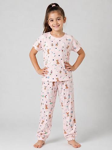 Домашние костюмы: Uşaq pijama dəsti - Model: qısaqol köynək + uzun paça şalvar - — 3