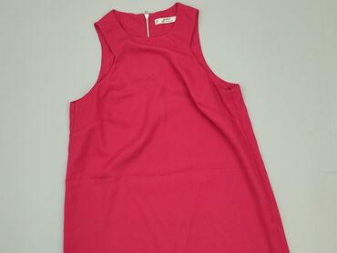 różowa sukienki z bufiastymi rękawami: Sukienka, M, stan - Bardzo dobry