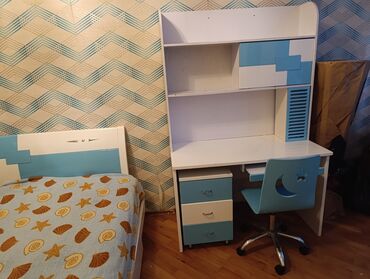 Uşaq və gənc otağı üçün dəstlər: Oğlan və qız üçün, Təknəfərlik çarpayı, Yazı masası — 6