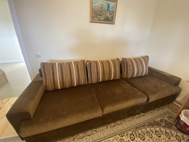 матрас на диван: Диван-кровать, цвет - Коричневый, Б/у