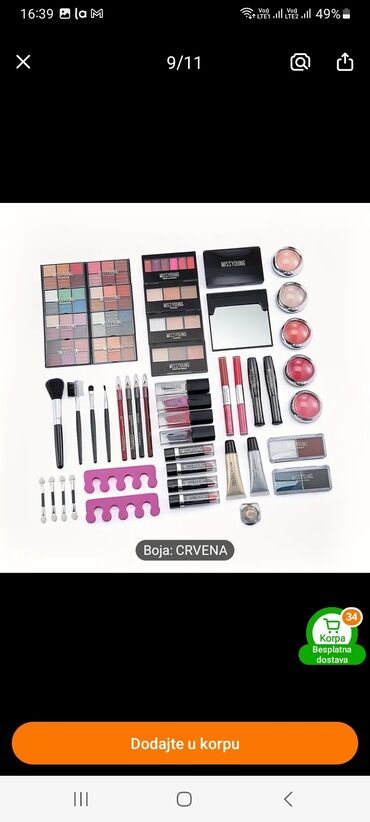 Šminka: Profesionalni kozmetički set šminke spakovan u prenosivi kofer — 3