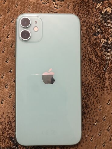 iphone 11 ош: IPhone 11, Колдонулган, 64 ГБ, Каптама, 76 %