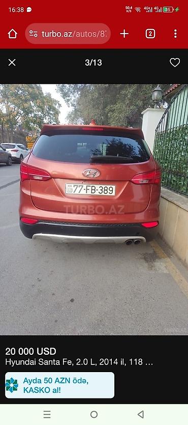 az turbo: Hyundai Santa Fe: 1.9 l | 2014 il Ofrouder/SUV — 3