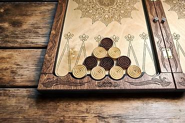 Нарды: Деревянные нарды "ARGO". - Материал: натуральное дерево (внутри — 7