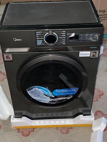 Стиральная машина Midea 6kg - Загрузка: 6 кг - Цвет: графит/черный