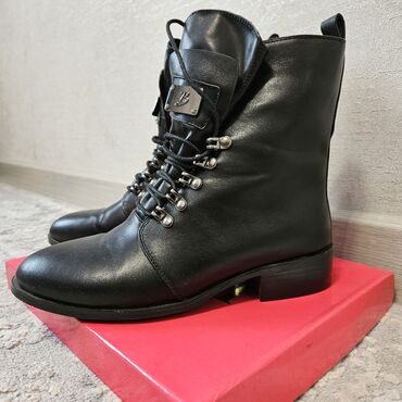 армейские ботинки: Сапоги, 37, цвет - Черный