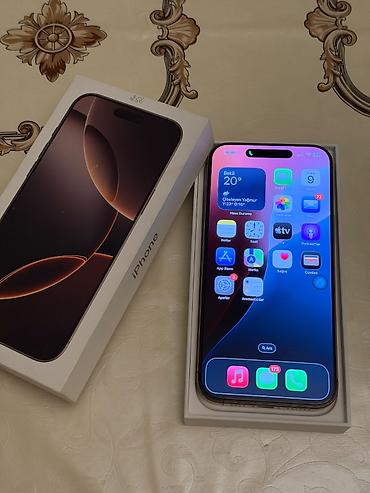 ipad pro 11 m2: IPhone 16 Pro Max, 256 GB, Desert Titanium, Zəmanət, Simsiz şarj, Face ID — 4