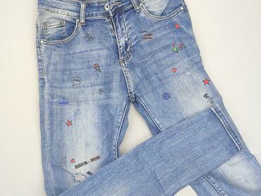 straight blue jeans: Jeansy, S, stan - Dobry