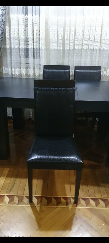 taxta stul stol: Для гостиной, Б/у, Раскладной, Квадратный стол, 6 стульев, Турция