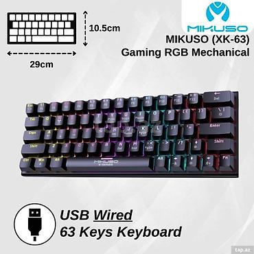 klavye: ❗Təcili satılır ❗ Oyun, mexanik klaviaturası "Mikuso XK-63 X-Series" — 1