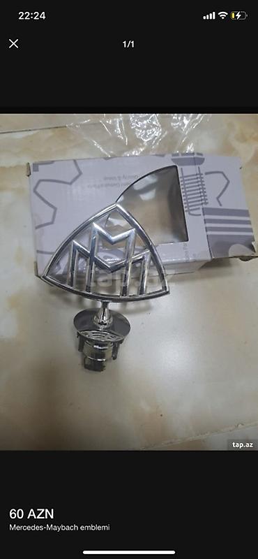 Mercedes-Maybach ön kapot emblemi - Material: xrom örtüklü metal - lalafo.az -da Mercedes-Maybach ön kapot emblemi - Material: xrom örtüklü metal -