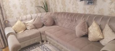 sumqayıt divan: Угловой диван, Б/у, Нераскладной, Без подьемного механизма, Нет доставки