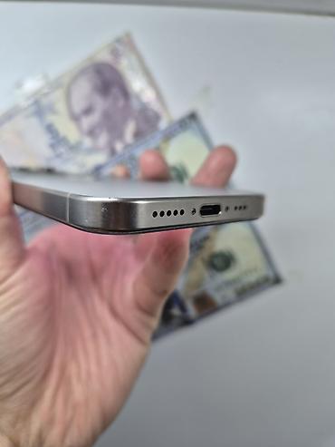 IPhone 15 Pro, Колдонулган, 512 ГБ, Natural Titanium, Коргоочу айнек, Бөлүп төлөө менен, 95 % — 4