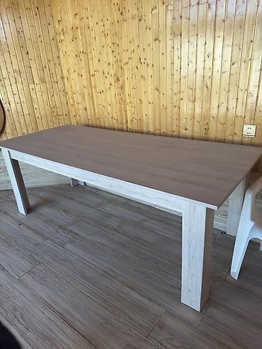 laminat mebel: Mebel: Taxta görünümlü geniş yemək/iş masası - Material — 1