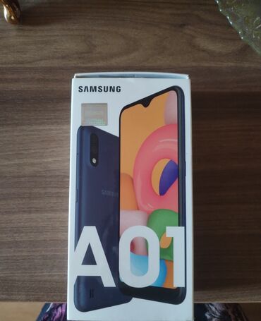 samsunq a24: Samsung Galaxy A01, 32 ГБ, цвет - Синий, Сенсорный, Две SIM карты
