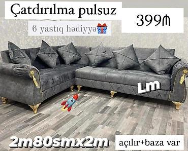 endirimli divanlar: Künc divan, Yeni, Açılan, Bazalı, Parça, Şəhərdaxili pulsuz çatdırılma — 1
