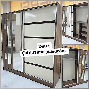 dolab sumqayit: - Sürgülü qapılı geyim dolabı Dolab satılır çatdırılma daxil 240₼ — 1