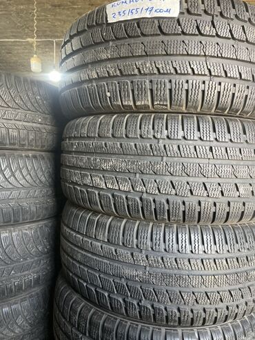 зимние шины 17: Шины 235 / 55 / R 17, Зима, Б/у, Комплект, Легковые, Корея, Kumho