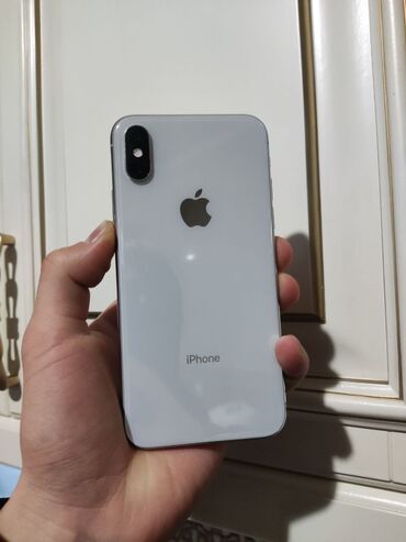 арзан телефон айфон: IPhone Xs, Б/у, 64 ГБ, Белый, Защитное стекло, Чехол, 100 %