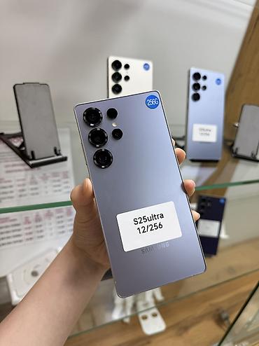 note 2: Samsung Galaxy S25 Ultra, Б/у, 256 ГБ, цвет - Голубой, 1 SIM, eSIM — 1