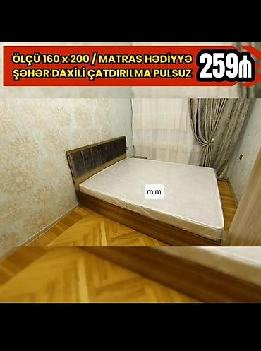 taxt dosəyi: İkinəfərlik, Bazasız, Pulsuz matras, Siyirməsiz, Azərbaycan, Mat laminat — 6