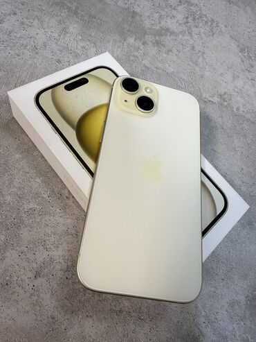 phone 5s: IPhone 15, Б/у, 128 ГБ, Желтый, Коробка, 90 %