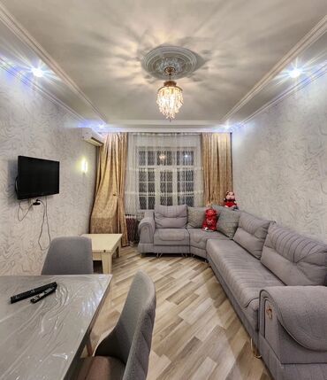 Uzunmüddətli kirayə mənzillər: Genclik metrosunun cixiwinda. Super remontlu ewyali evdi Istilik — 2