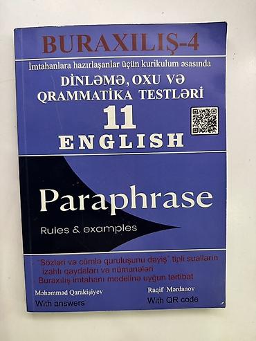 Testlər: Məhsul: İngilis dili “Paraphrase – Rules & examples” test toplusu — 1