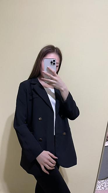 Пиджаки, жакеты: Женский двубортный пиджак классического кроя. - Цвет: черный - — 11