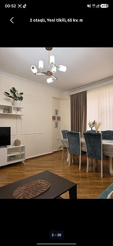 zamin əmlak: 2 otaqlı mənzil – Yeni tikili, 65 kv.m Çoxh super evimiz var.✅️ 2 — 2