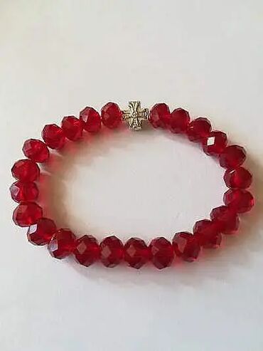 Narukvice: Lančana narukvica, Handmade, Materijal: Kristal, Perlice, Srebro — 1