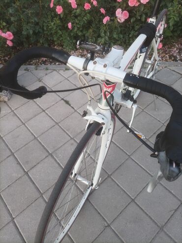 Шоссейные велосипеды: Шоссейный велосипед с алюминиевой рамой. 🔧 Характеристики: - Рама — 9