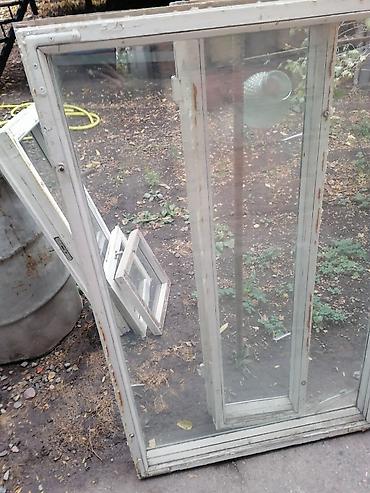 2 деревянных окна, размеры 1.75 м*1.45м, 0.85*1.45м со стеклами at lalafo.kg 2 деревянных окна, размеры 1.75 м*1.45м, 0.85*1.45м со стеклами