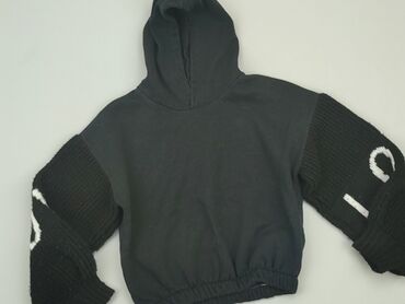 czarny rozpinany sweterek: Світшот, 8 р., 122-128 см, стан - Задовільний