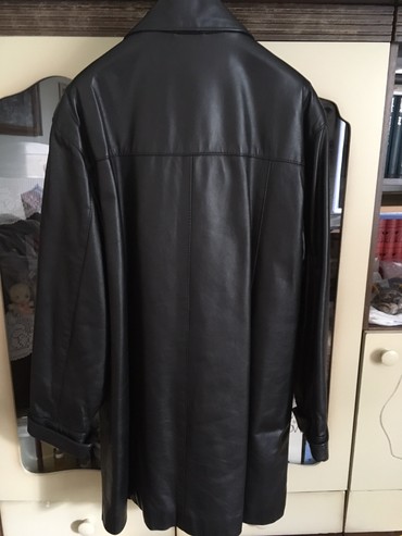 Ostale jakne, kaputi, prsluci: Nova Italijanska kožna jakna crne boje, postavljena i vatirana, jako — 4