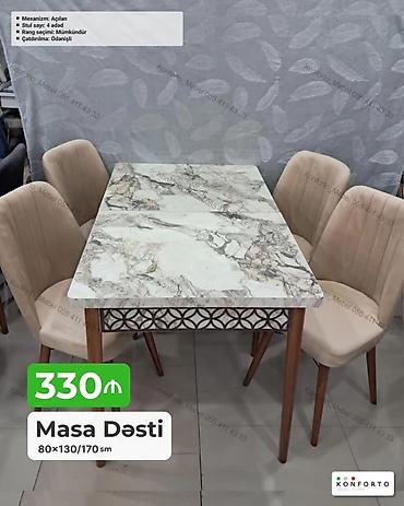 Masa Dəsti – 80×130/170 sm • Mexanizm: Açılan (uzanan stol) •