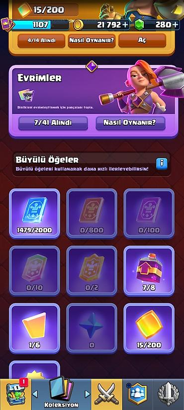 Digər kolleksiyalar: Clash Royale oyun hesabı - Kupa: 5744 (Kupa Yolu, 16. Arena) - Profil — 5
