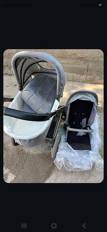 benebaby d200: Детская коляска 2 в 1, серо‑черная. Комплектация: - шасси с большими — 2