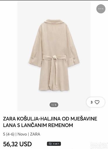 ccc baletanke: ZARA haljina od mešavine lana sa lančanim kaišem, S velićine a — 5