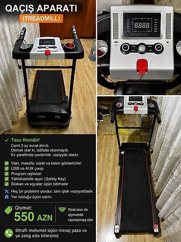radio usb bluetooth: Qaçış aparatı Təzədir (Treadmill) Xüsusiyyətlər: - İstifadə paneli — 1