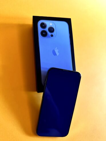 куплю айфон 13 про макс: IPhone 13 Pro Max, Б/у, 256 ГБ, Sierra Blue, Коробка, 85 %