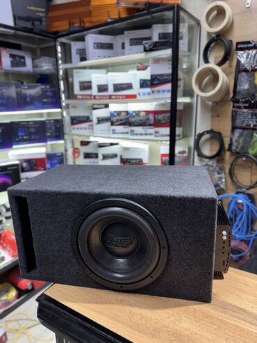 Сабвуферы для авто: Сабвуфер AMP. В сборе . Моноблок с выносным регулятором баса в салон — 3