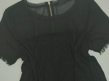 czarne bluzki z wycieciem: Blouse, H&M, M (EU 38), condition - Good