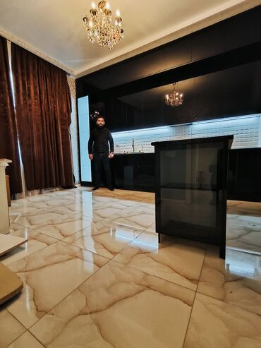 Sifarişlə mətbəx mebeli: Sifarişlə mətbəx dəsti, Özü çəkən petlələr, MDF, Kredit var, Pulsuz çatdırılma — 14